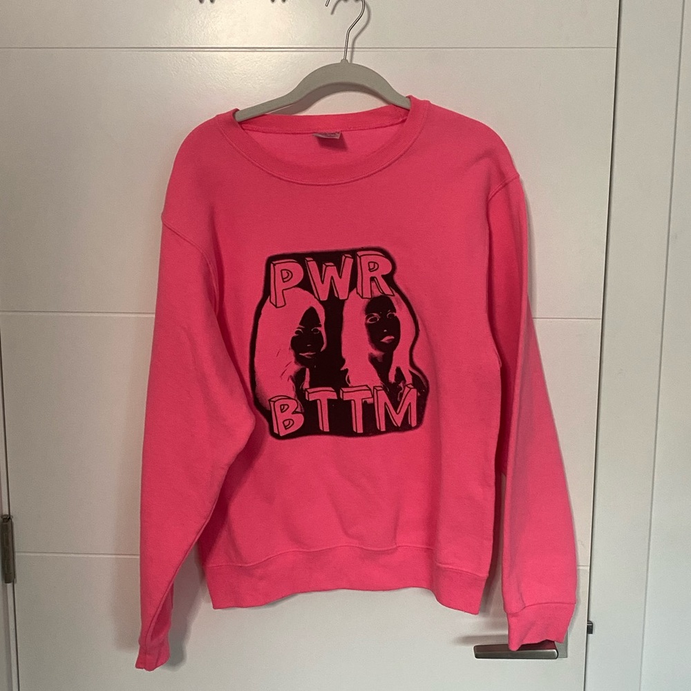 Pink PWR BTTM sweatshirt